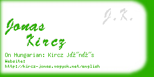 jonas kircz business card